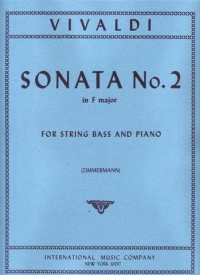Vivaldi Sonata No 2 F Major String Bass & Piano Sheet Music Songbook