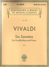 Vivaldi Six Sonatas String Bass Sheet Music Songbook