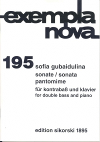 Gubaidulina Sonata & Pantomime Double Bass & Piano Sheet Music Songbook