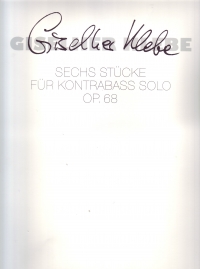 Klebe Pieces 6 Op 68 (1973) Double Bass Sheet Music Songbook