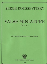 Koussevitsky Valse Miniature Op2 No 2 Double Bass Sheet Music Songbook