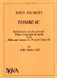 Joubert Tombeau Solo Bass Viol Sheet Music Songbook