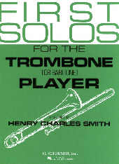 First Solos For Trombone Player Smith Bass & Trebl Sheet Music Songbook