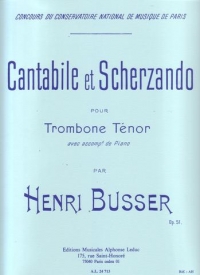 Busser Cantabile & Scherzando Op51 Trombone Sheet Music Songbook