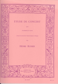 Busser Etude De Concert Trombone Sheet Music Songbook
