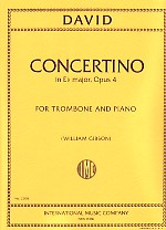 David Concertino Op4 Eb Gibson Trombone Sheet Music Songbook