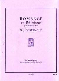 Destanque Romance D Minor Trombone Sheet Music Songbook