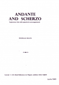 Heath Andante & Scherzo Euphonium Sheet Music Songbook