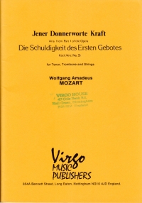 Mozart Jener Donnerworte Kraft (tromb/voice/pno) Sheet Music Songbook