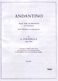 Stradella Andantino Treble/bass Clef & Piano Sheet Music Songbook