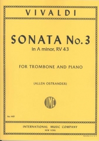 Vivaldi Sonata No 3 Amin Trombone Sheet Music Songbook