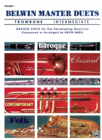 Belwin Master Duets Trombone Intermediate Vol 1 Sheet Music Songbook
