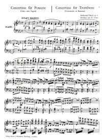 David Concertino Op4 Eb Trombone Sheet Music Songbook