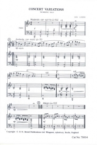 Don Lusher Concert Variations Trombone Sheet Music Songbook