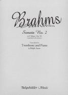 Brahms Sonata No 2 Op99 F Sauer Trombone & Piano Sheet Music Songbook