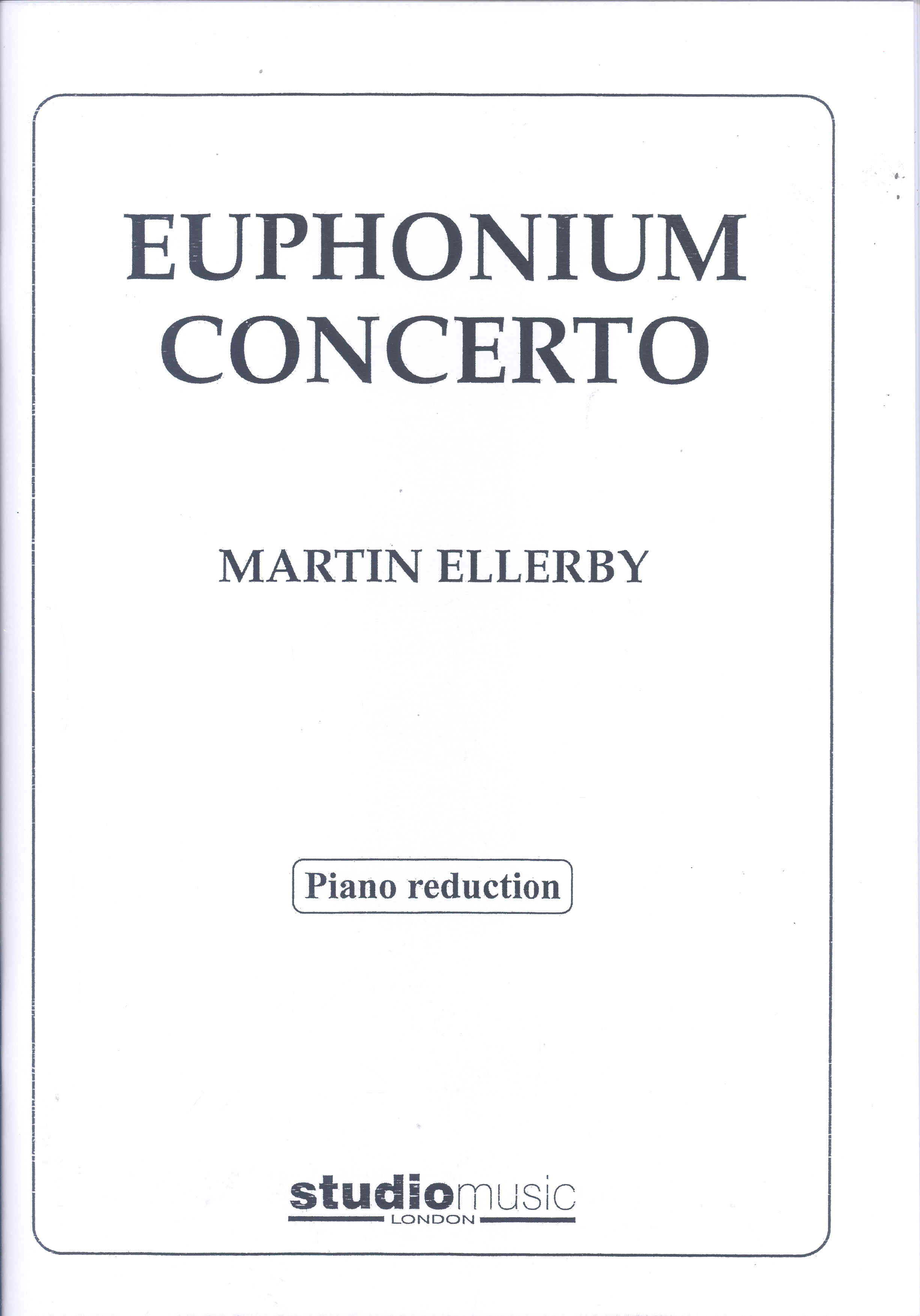 Ellerby Concerto Euphonium Piano Reduction Sheet Music Songbook