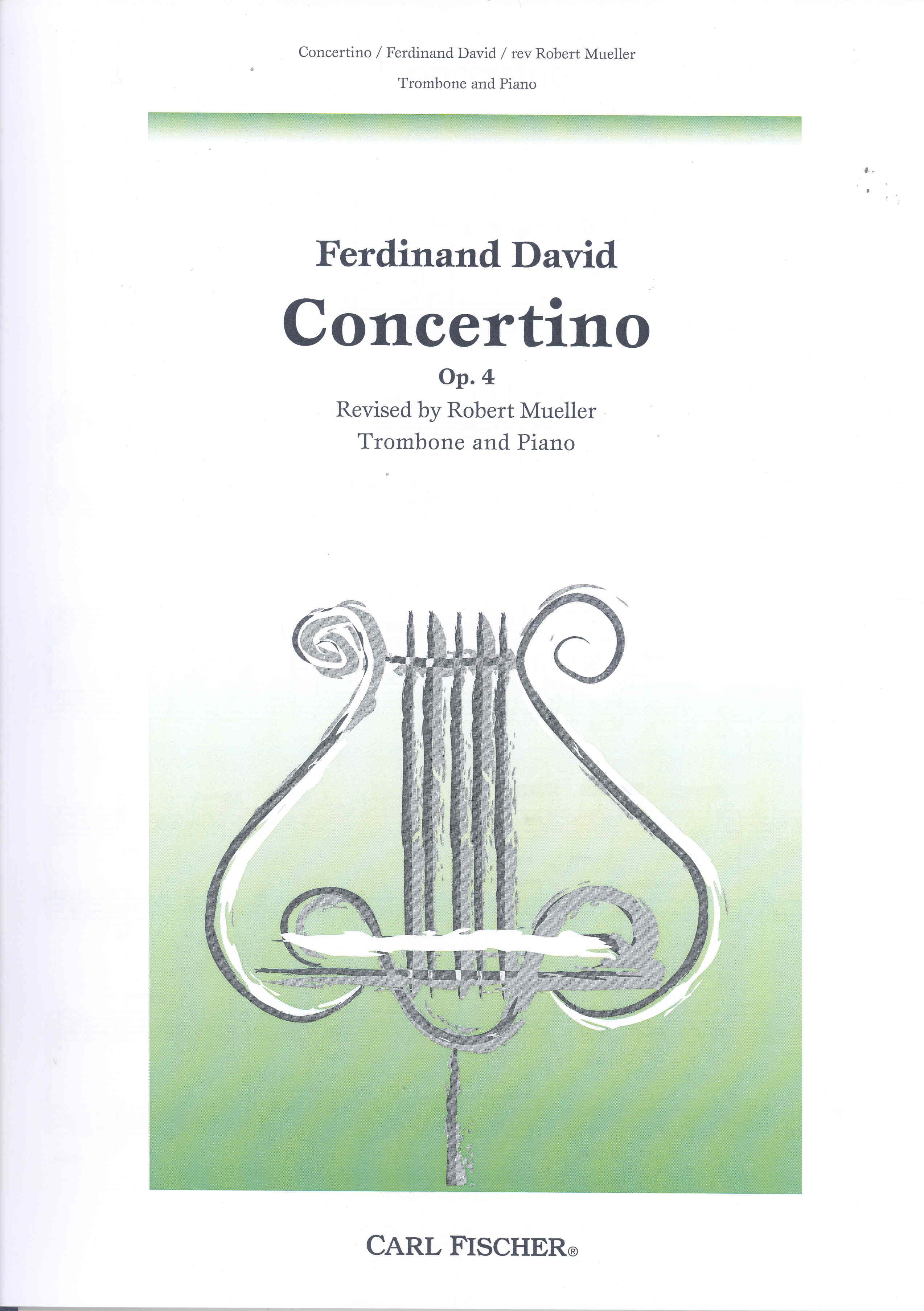David Concertino Op4 Mueller Trombone Sheet Music Songbook