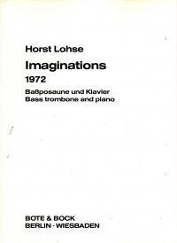 Lohse Imaginations (1972) Trombone Sheet Music Songbook