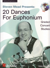 Mead 20 Dances For Euphonium Treble Clef Book & Cd Sheet Music Songbook