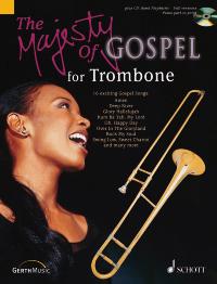 Majesty Of Gospel Trombone Book & Cd Sheet Music Songbook