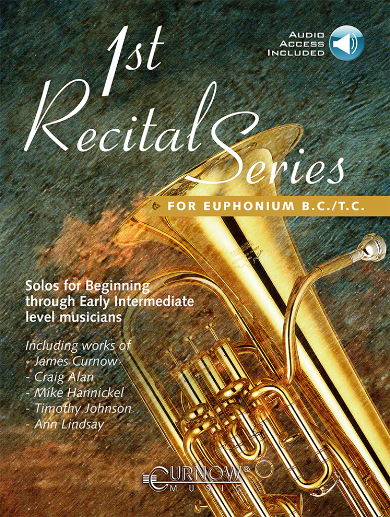 1st Recital Series Euphonium Bass/treble + Audio Sheet Music Songbook