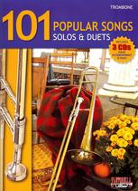 101 Popular Songs Solos & Duets Trombone Bk & Cds Sheet Music Songbook