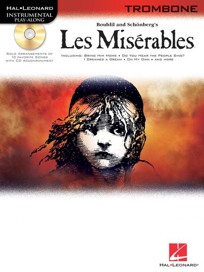 Les Miserables Trombone Book & Cd Sheet Music Songbook