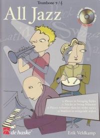 All Jazz Trombone Veldkamp Bass/treble Book & Cd Sheet Music Songbook
