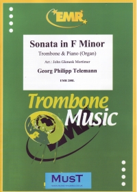 Telemann Sonata Fmin Mortimer Trombone & Piano Sheet Music Songbook
