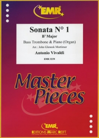 Vivaldi Sonata No 1 Bb Bass Trombone & Pf Sheet Music Songbook