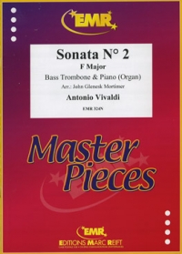 Vivaldi Sonata No 2 F Bass Trombone & Piano Sheet Music Songbook