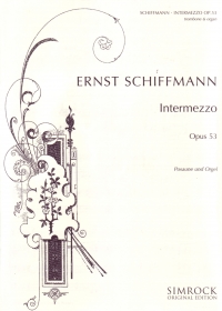 Schiffmann Intermezzo Ab Op53 Trombone & Organ Sheet Music Songbook