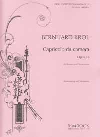 Krol Capriccio Da Camera Op 35 Trombone & Piano Sheet Music Songbook