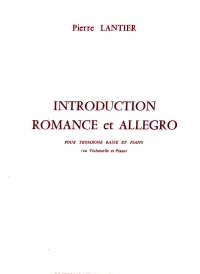 Lantier Introduction Romance Et Allegro Bass Trom Sheet Music Songbook