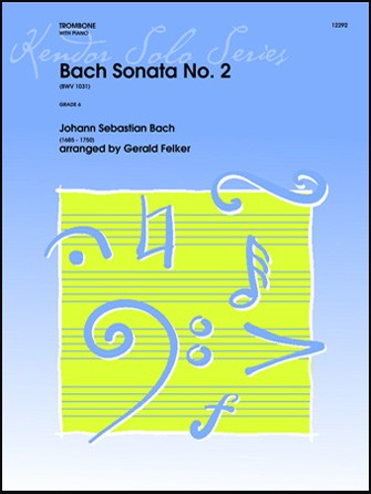 Bach Sonata No 2 Felker Trombone & Piano Sheet Music Songbook