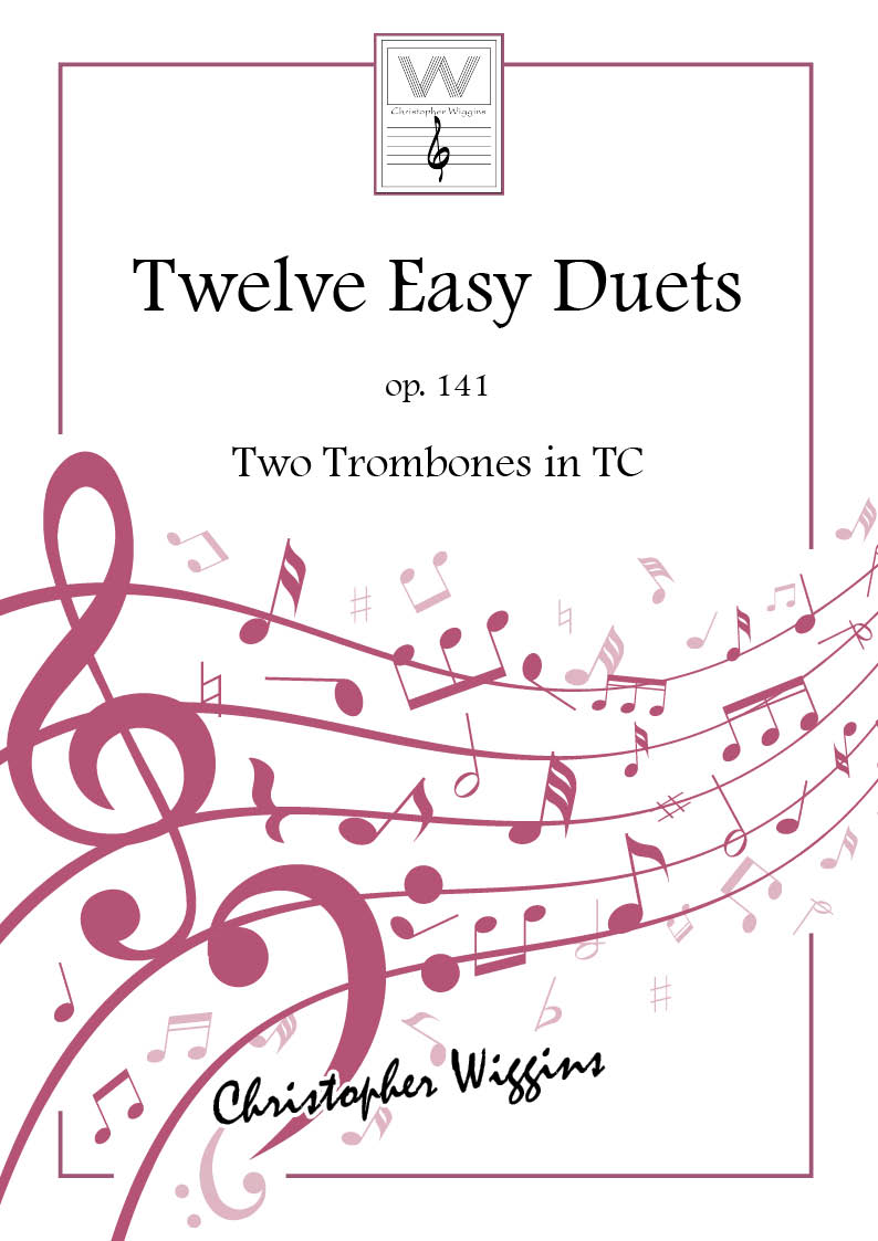 Wiggins Twelve Easy Duets Op141 2 Trombones Tc Sheet Music Songbook