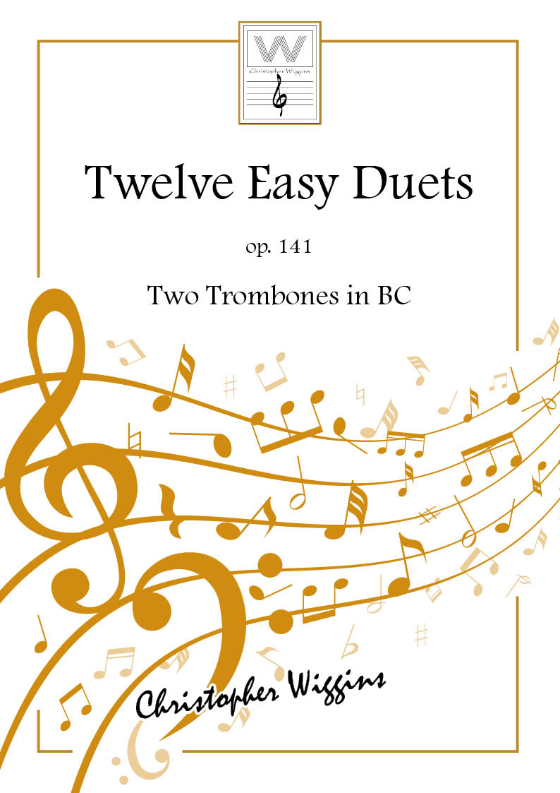 Wiggins Twelve Easy Duets Op141 2 Trombones Bc Sheet Music Songbook