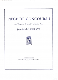 Defaye Piece De Concours No 1 Tc Trumpet Sheet Music Songbook