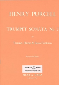Purcell Sonata 2 For Trumpet & Strings Sheet Music Songbook