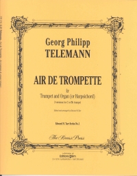 Telemann Air De Trompette Trumpet Sheet Music Songbook