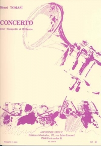 Tomasi Concerto Trumpet & Paino Sheet Music Songbook