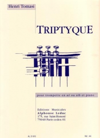 Tomasi Triptyque Trumpet Sheet Music Songbook