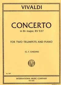 Vivaldi Concerto Bb Major Fix/1 Op 46 Trumpets Sheet Music Songbook