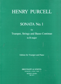 Purcell Sonata No 1 B Trumpet & Piano Sheet Music Songbook