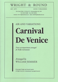 Carnival Of Venice Rimmer Difficult Air Bb Insts Sheet Music Songbook