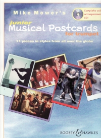 Junior Musical Postcards Mower Trumpet + Cd Sheet Music Songbook