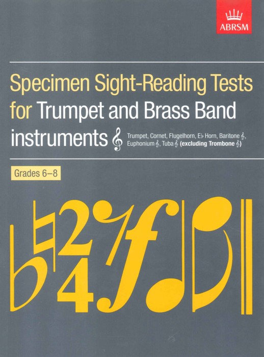 Specimen Sight Reading Grds 6-8 Tpt & Brass Insts Sheet Music Songbook