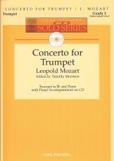 Mozart L Concerto Trumpet & Piano Cd Solos Sheet Music Songbook