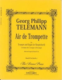 Telemann Air De Trompette Trumpet & Organ Sheet Music Songbook
