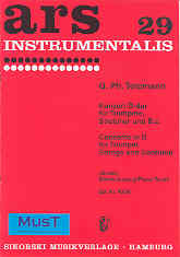 Telemann Concerto Dmaj Trumpet & Piano Sheet Music Songbook